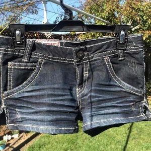 1st KISS , Shorts embellished w/ US Flag patch